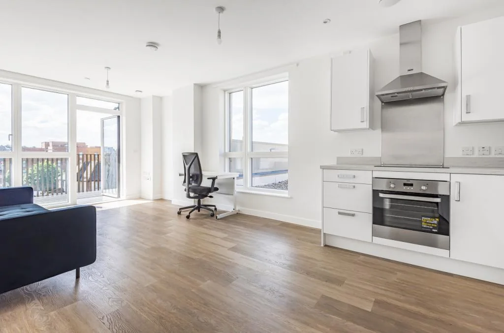 Bright living and dining area at a Whitehall Lane property